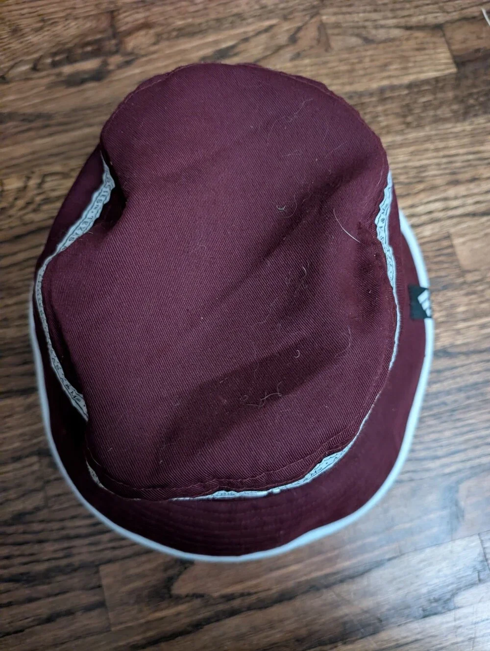 adidas Maroon and Black Bucket Hat with White Logo